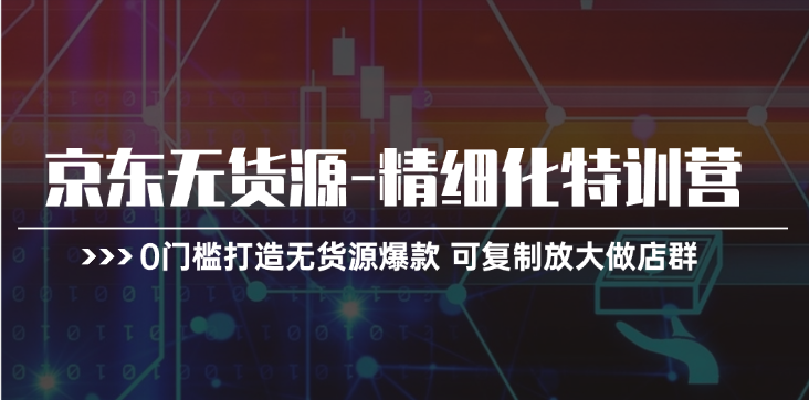 （11303期）京东无货源-精细化特训营，0门槛打造无货源爆款 可复制放大做店群-网创空间