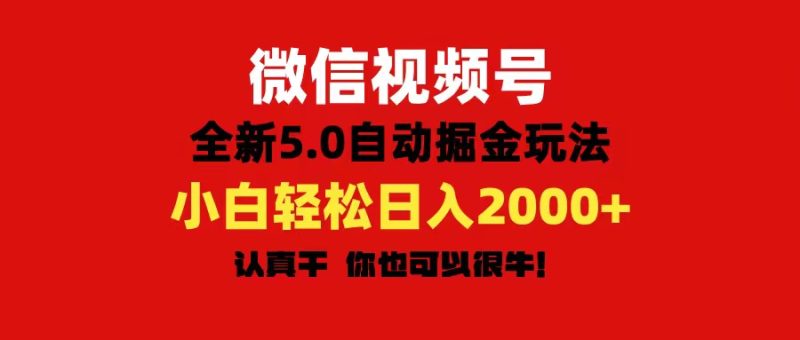 （11332期）微信视频号变现，5.0全新自动掘金玩法，日入利润2000+有手就行-网创空间