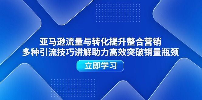 （11335期）亚马逊流量与转化提升整合营销，多种引流技巧讲解助力高效突破销量瓶颈-网创空间