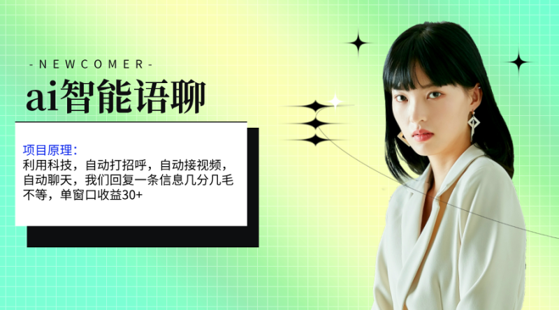 （11383期）ai智能语聊，单窗口30+单机500+，无脑干！！！-网创空间