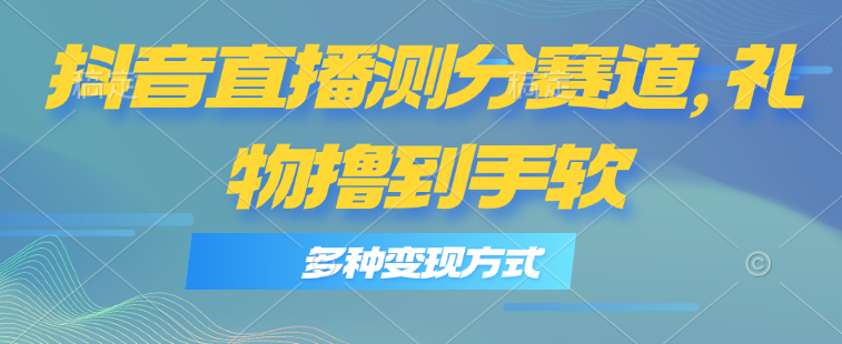 （11380期）抖音直播测分赛道，多种变现方式，轻松日入1000+-网创空间