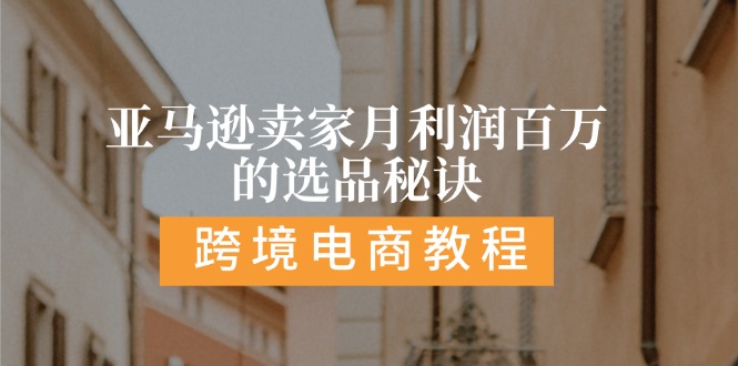 （11456期）亚马逊卖家月利润百万的选品秘诀:  抓重点/高利润/大方向/大类目/选品…-网创空间