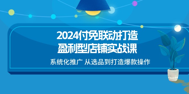 （11458期）2024付免联动-打造盈利型店铺实战课，系统化推广 从选品到打造爆款操作-网创空间