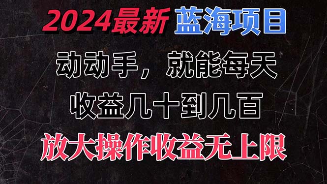 （11470期）有手就行的2024全新蓝海项目，每天1小时收益几十到几百，可放大操作收…-网创空间
