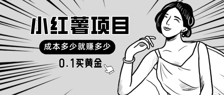 （11504期）小红薯暴力项目，0.1买黄金。操作简单，日入无上限，可无限扩大。-网创空间