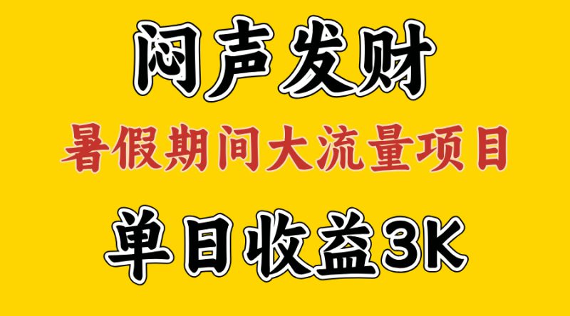 （11558期）闷声发财，假期大流量项目，单日收益3千+ ，拿出执行力，两个月翻身-网创空间