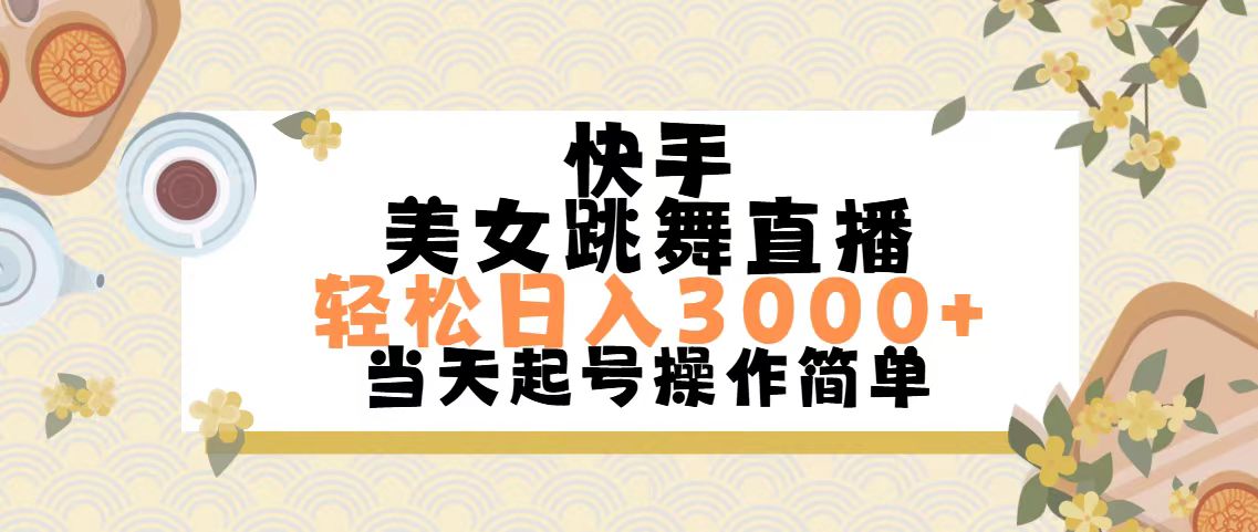 （11565期）快手美女跳舞直播，轻松日入3000+简单无脑-网创空间