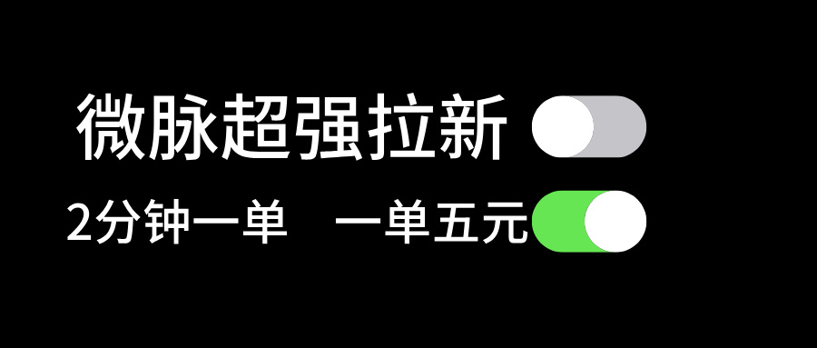 （11580期）微脉超强拉新， 两分钟1单， 一单利润5块，适合小白-网创空间