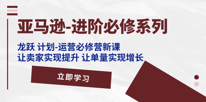 （11623期）亚马逊-进阶必修系列，龙跃 计划-运营必修营新课，让卖家实现提升 让单…-网创空间