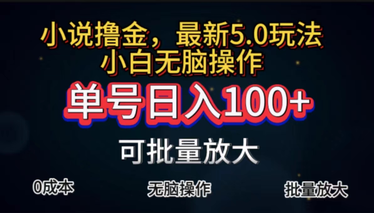 （11651期）全自动小说撸金，单号日入100+小白轻松上手，无脑操作-网创空间