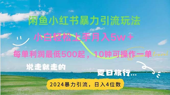 （11650期）2024暑假赚钱项目小红书咸鱼暴力引流，简单无脑操作，每单利润500+，…-网创空间
