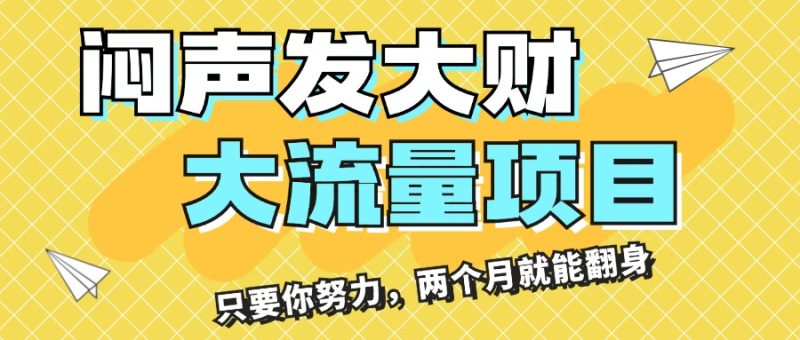 (11688期)闷声发大财,大流量项目,月收益过3万,只要你努力,两个月就能翻身-网创空间
