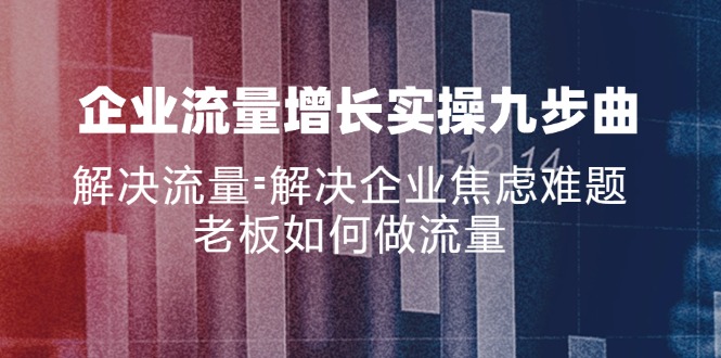 （11822期）企业流量增长实战九步曲，解决流量=解决企业焦虑难题，老板如何做流量-网创空间