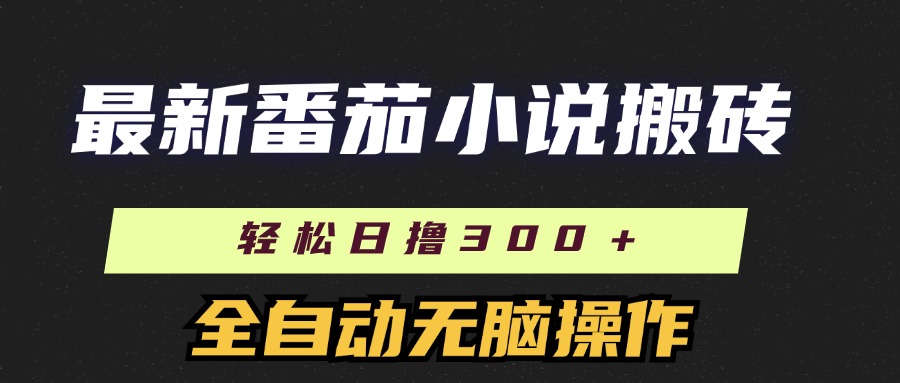 （11904期）最新番茄小说搬砖，日撸300＋！全自动操作，可矩阵放大-网创空间