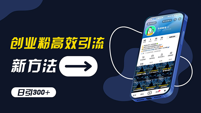 （11890期）创业粉高效引流，抖音工具号玩法，日引300+，不要成为学习高手，要成为…-网创空间