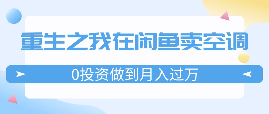 （11962期）重生之我在闲鱼卖空调，0投资做到月入过万，迎娶白富美，走上人生巅峰-网创空间