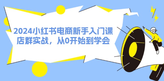 （11988期）2024小红书电商新手入门课，店群实战，从0开始到学会（31节）-网创空间