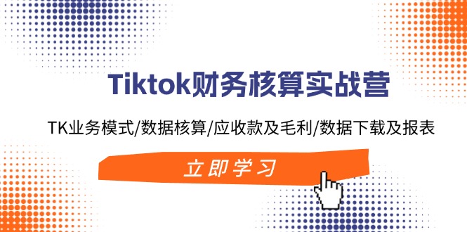 （11978期）Tiktok财务核算实战营：TK业务模式/数据核算/应收款及毛利/数据下载及报表-网创空间