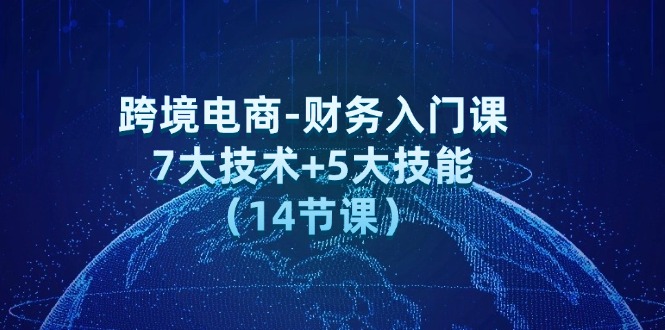 （12047期）跨境电商-财务入门课：7大技术+5大技能（14节课）-网创空间