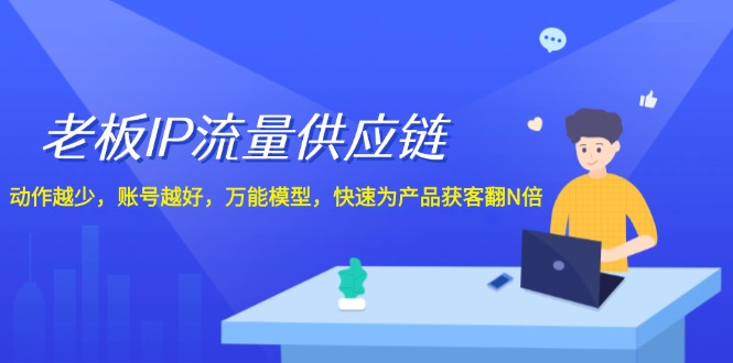 （12077期）老板 IP流量 供应链，动作越少，账号越好，万能模型，快速为产品获客翻N倍-网创空间