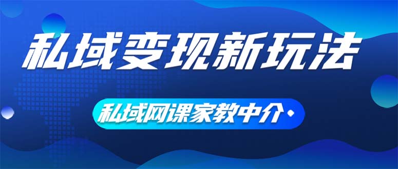（12089期）私域变现新玩法，网课家教中介，只做渠道和流量，让大学生给你打工、0…-网创空间