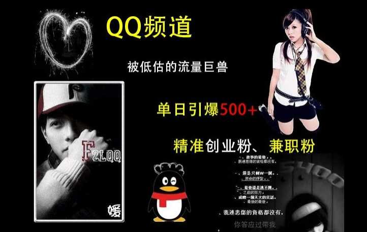 QQ频道：被低估的流量巨兽，单日引爆500+精准创业粉、兼职粉的引流秘籍-网创空间