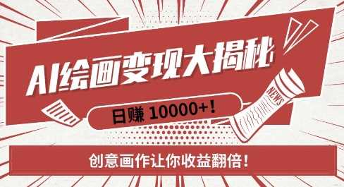 AI梦境绘画致富秘籍，复制粘贴，新手也能快速掌握，创意画作让你收益翻倍-网创空间