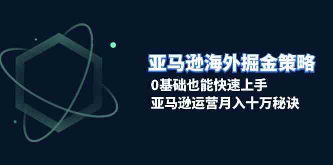 亚马逊海外掘金策略，0基础也能快速上手，亚马逊运营月入十万秘诀-网创空间