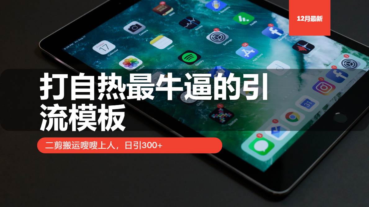 （13654期）打自热最牛逼的引流模板，二剪搬运嗖嗖上人，日引300+-网创空间