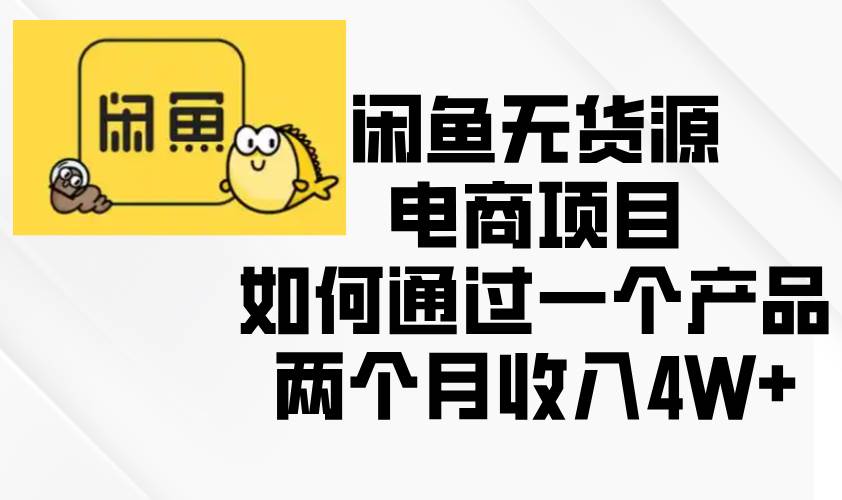 （13658期）闲鱼无货源电商项目，如何通过一个产品两个月收入4W+-网创空间