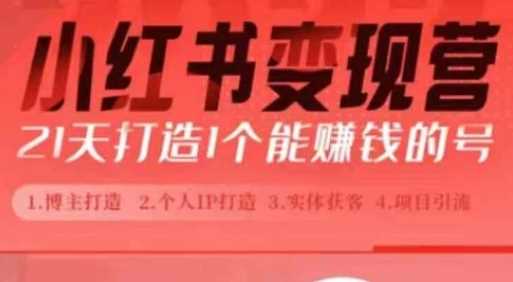 小红书博主课，21天从0到1打造1个能赚钱的红薯号，适用于新手小白-网创空间
