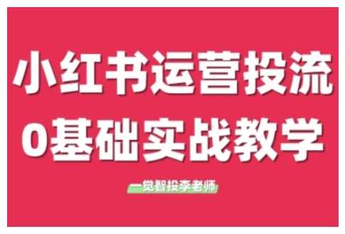 小红书运营投流，小红书广告投放从0到1的实战课，学完即可开始投放-网创空间