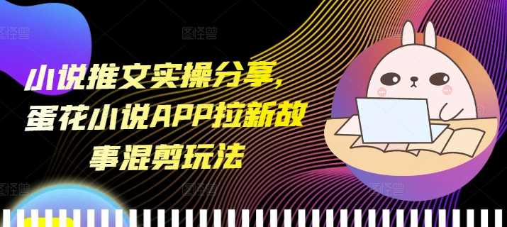小说推文实操分享，蛋花小说APP拉新故事混剪玩法-网创空间