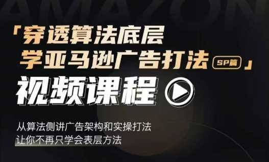 穿透算法底层，学亚马逊广告打法SP篇，从算法侧讲广告架构和实操打法，让你不再只学会表层方法-网创空间
