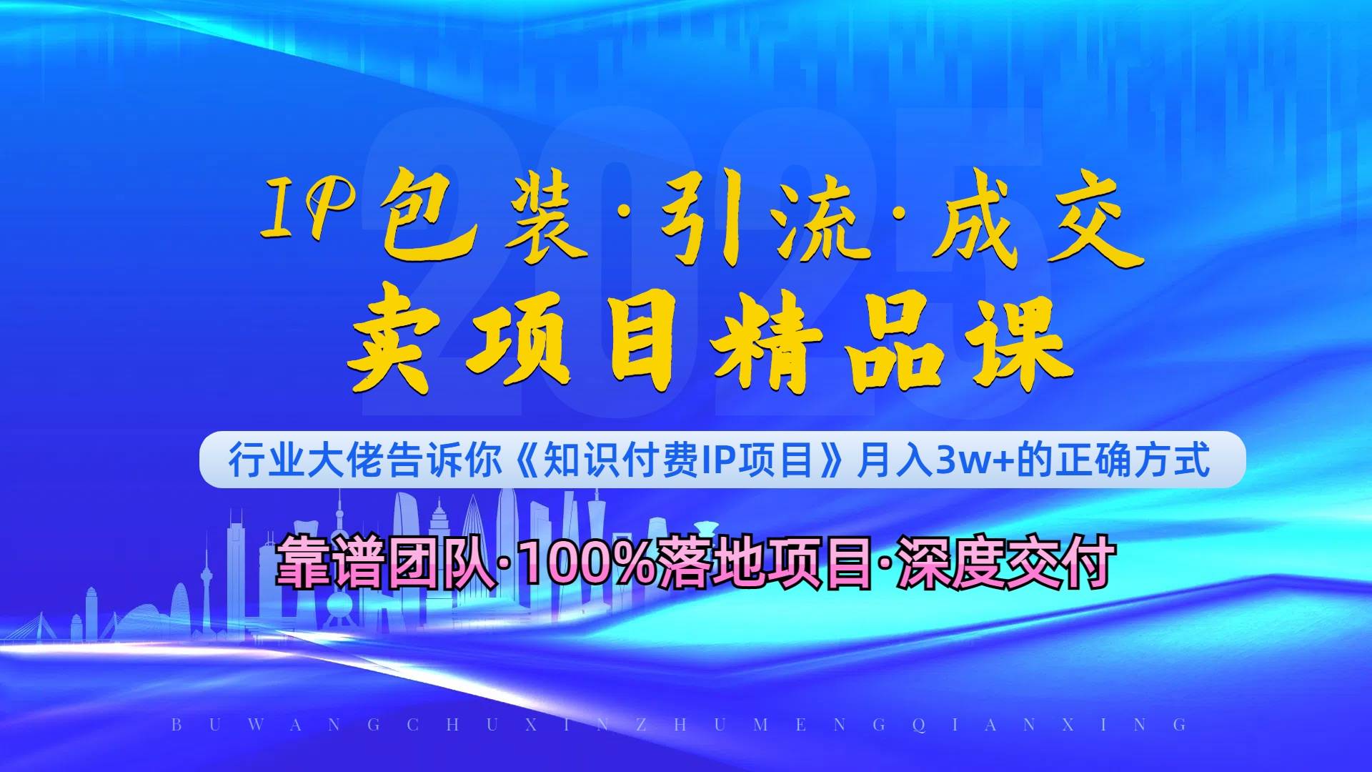 （13780期）《IP包装·暴力引流·闪电成交卖项目精品课》如何在众多导师中脱颖而出？-网创空间