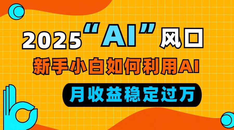 （13821期）2025“ AI ”风口，新手小白如何利用ai，每月收益稳定过万-网创空间