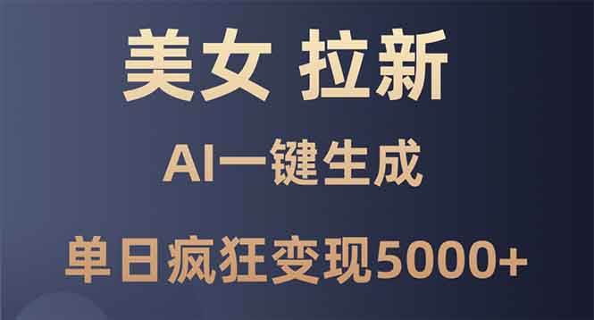 （13866期）美女暴力拉新，通过AI一键生成，单日疯狂变现5000+，纯小白一学就会！-网创空间