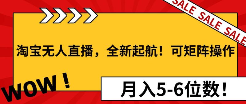 (13946期)淘宝无人直播,全新起航!可矩阵操作,月入5-6位数!-网创空间