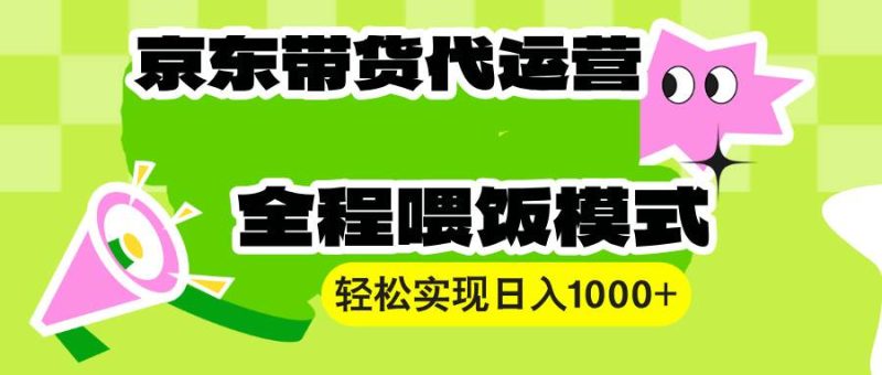 （13957期）【京东带货代运营】操作简单、收益稳定、有手就行！轻松实现日入1000+-网创空间