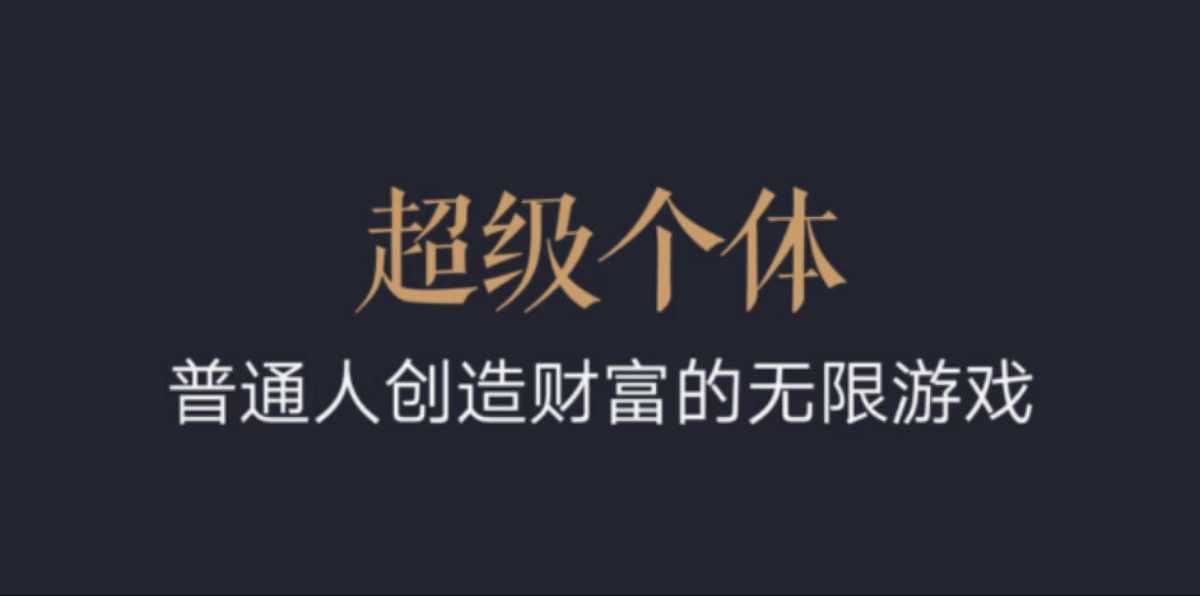 超级个体：2024-2025翻盘指南，普通人创造财富的无限游戏-网创空间