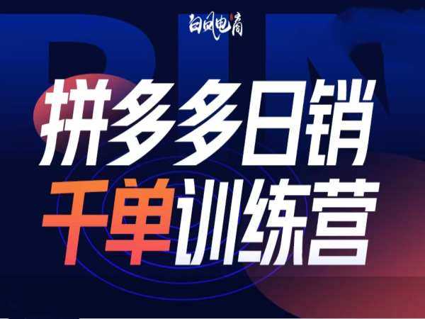 拼多多日销千单训练营第32期，2025开年变化和最新玩法-网创空间