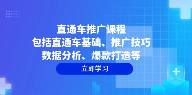 直通车推广课程：包括直通车基础、推广技巧、数据分析、爆款打造等-网创空间