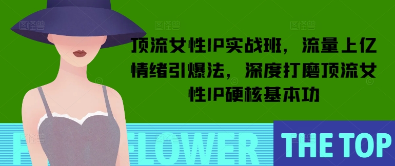 顶流女性IP实战班，流量上亿情绪引爆法，深度打磨顶流女性IP硬核基本功-网创空间