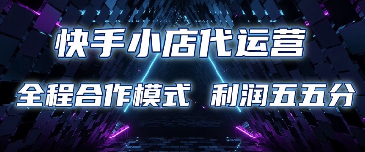 快手小店代运营 限时托管计划 合作模式 利润五五分成【揭秘】-网创空间