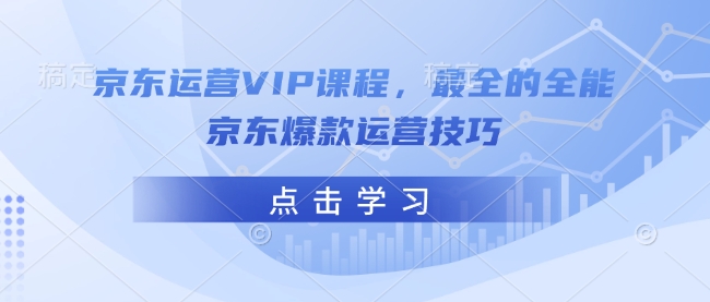 京东运营VIP课程，最全的全能京东爆款运营技巧-网创空间