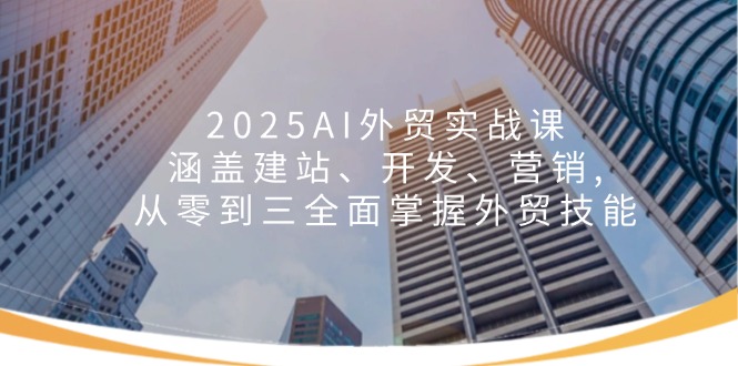 2025AI外贸实战课：涵盖建站、开发、营销, 从零到三全面掌握外贸技能-网创空间