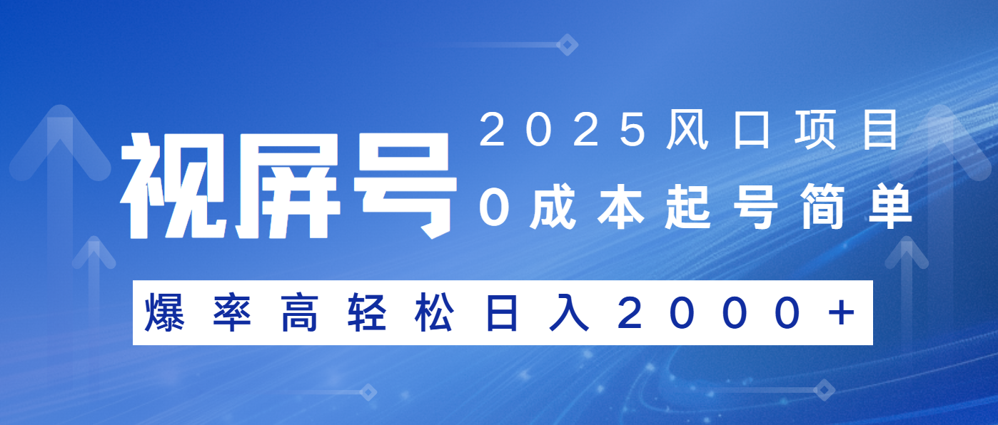 2025风口项目，视频号带货，起号简单，爆率高轻松日入2000+-网创空间