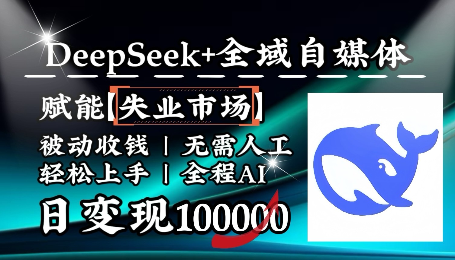 降维打击，DeepSeek+失业市场，全自动操作，结合人人刚需，单月利润轻松破100000＋-网创空间