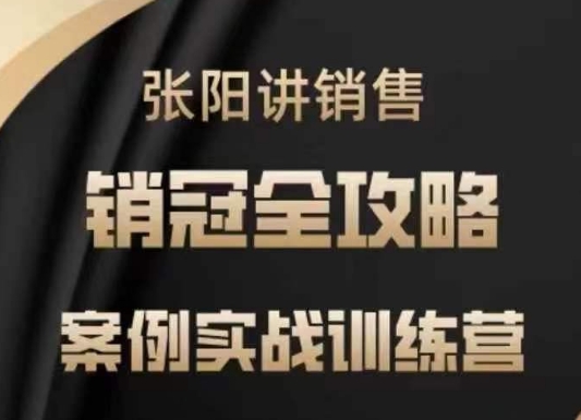 张阳讲销售实战训练营，​案例实战训练，销冠全攻略-网创空间
